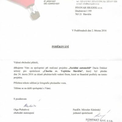 Automobil pro Charitu sv. Vojtěcha